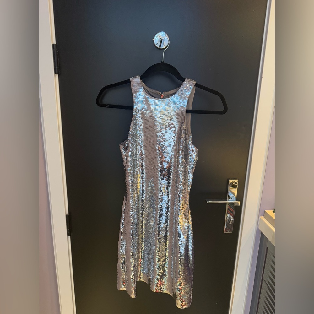 MICHAEL Michael Kors Silver Sequin Dress - Picture 2 of 4
